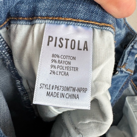 Pistola Light Wash Natural Hem Blue Denim Skinny Jean Women’s 27 Stretch - Picture 5 of 5